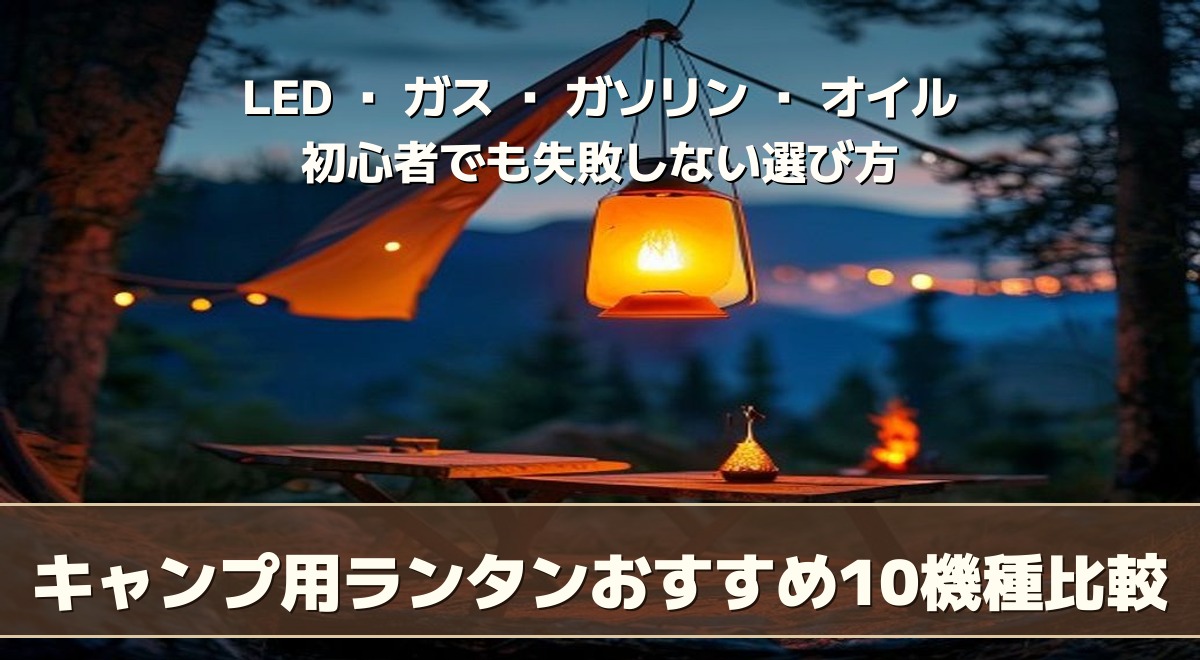 キャンプ用ランタンおすすめ10機種｜LED/ガス/ガソリン徹底比較【2026】