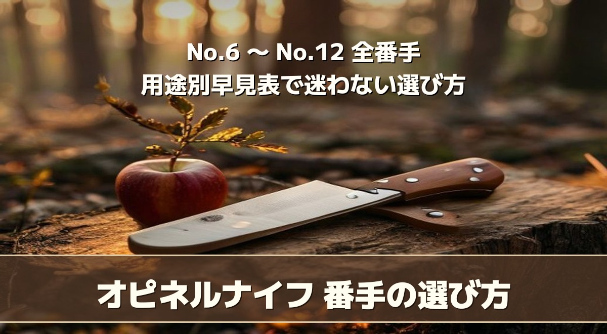 オピネルナイフ全番手#6〜#12｜用途別早見表で迷わない選び方ガイド【2026】