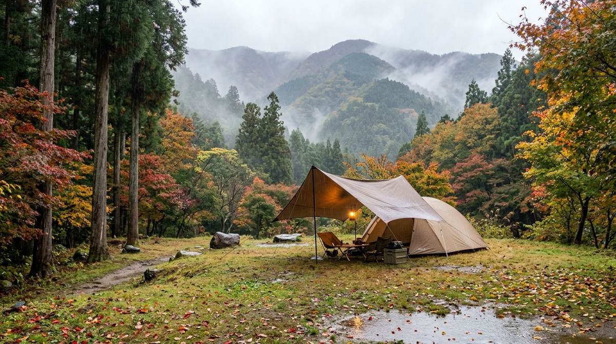 雨キャンプは行く？中止する？降水確率より見るべき数字と過ごし方